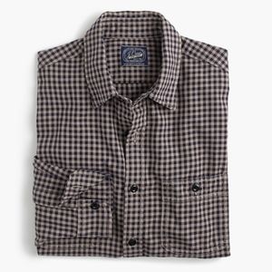 J Crew - Midweight Flannel Shirt in Brown Check